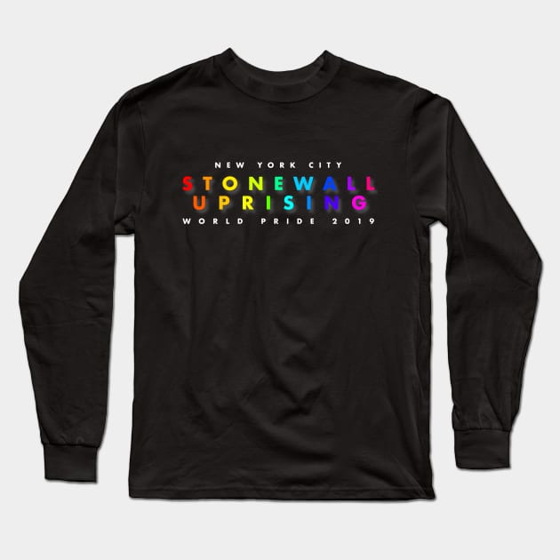 All Black Stonewall Uprising World Pride Tee 2019 Long Sleeve T-Shirt by interbasket